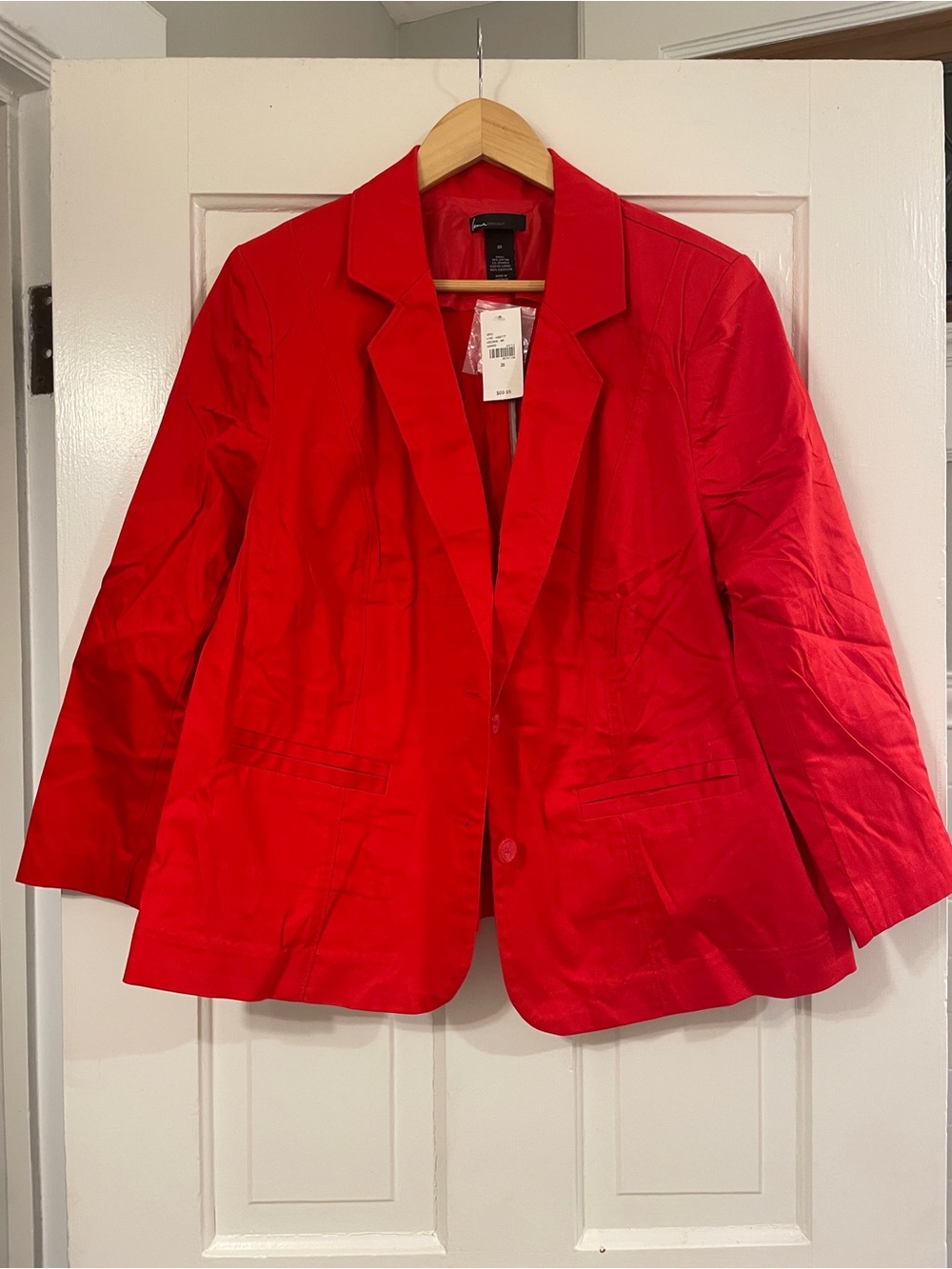 Lane Bryant Red Single-Button Blazer